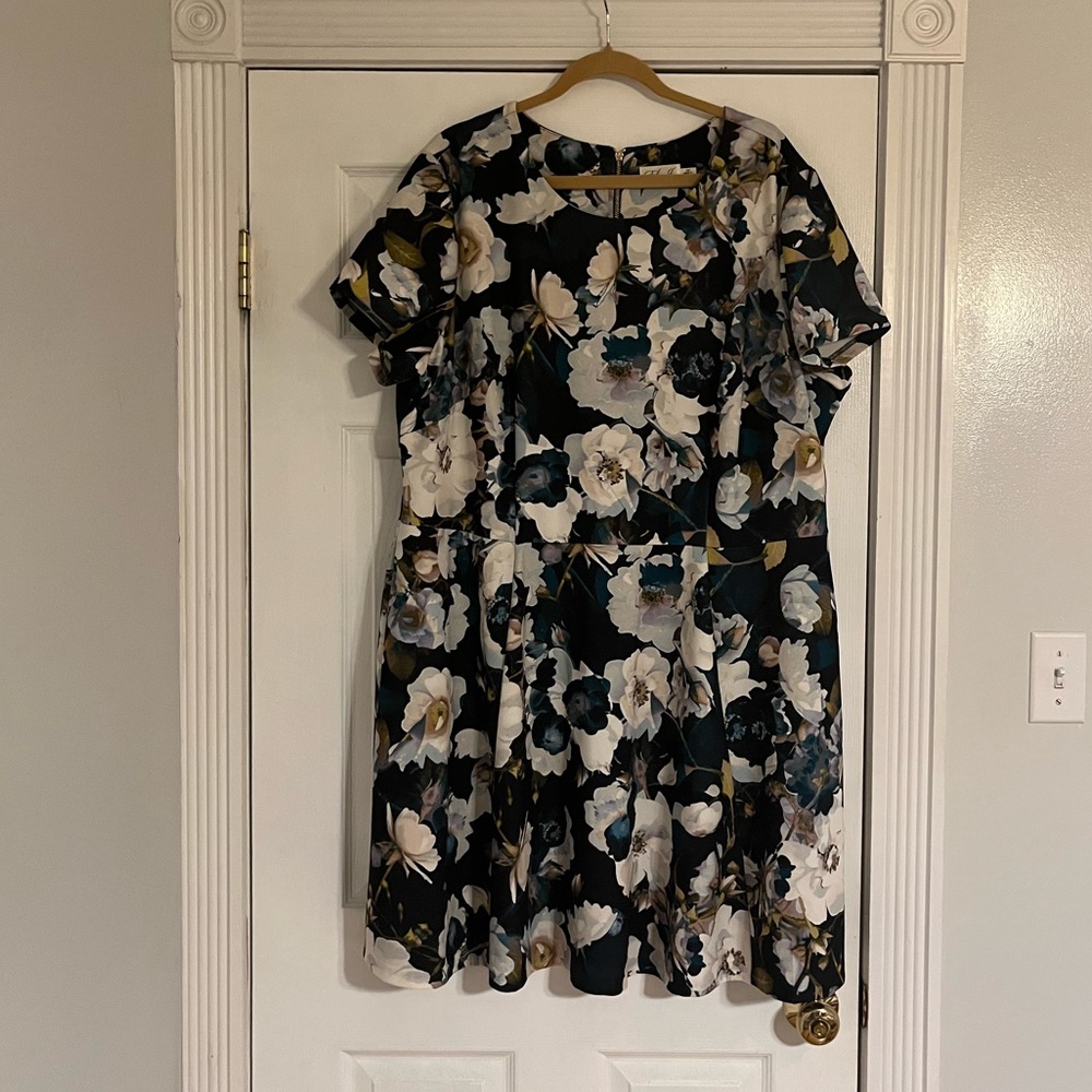 Eliza j pointe for and flare dress